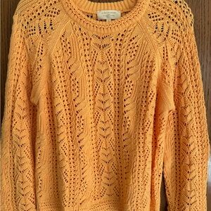 Sezane Knit Sweater in peach color